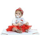 【中古】【輸入品・未使用】22'' Reborn Girl Baby Doll Newborn Doll Handmade Alive Soft Silicone Toy Realistic Real Looking Durable Kids Gifts [並行輸入品]