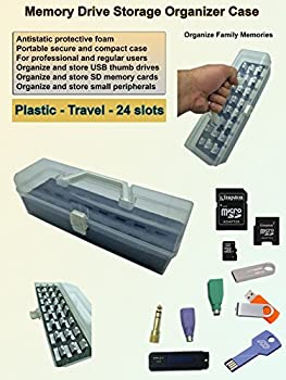【中古】【輸入品・未使用】Memory Thumb Flash USB Drive and Accessories Organizer Storage Case Box - Plastic - Travel - 24 slots - with Antistatic Foam [並行輸入