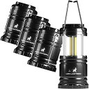 yÁzyAiEgpzMalloMe LED Camping Lantern Flashlights 4 Pack - Super Bright - 350 Lumen Portable Outdoor Lights with 12 AA Batteries (Black%J}% Coll