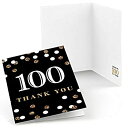 【中古】【輸入品 未使用】Adult 100th Birthday - Gold - Birthday Party Thank You Cards (8 count)