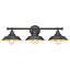 šۡ͢ʡ̤ѡWestinghouse 6344900 Iron Hill Three-Light Indoor Wall Fixture%% Oil Rubbed Bronze Finish with Highlights Industrial Iron Hill Three