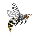 【中古】【輸入品・未使用】マルチカラー琥珀スターリングシルバーBeeペンダント