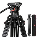 【中古】【輸入品・未使用】COMAN KX3636 74インチビデオ三脚システム プロフェッショナル高耐久アルミニウム三脚 360度流体ヘッドと中レベルスプレッ...