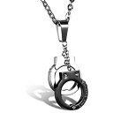 【中古】【輸入品・未使用】oideaメンズレディースステンレススチール%ダブルクォーテ% Love Forever%ダブルクォーテ% Handcuffペンダント...