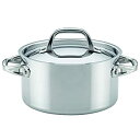 【中古】【輸入品・未使用】(Medium%カンマ% Stainless Steel) - Anolon 31507 3.3l Tri-Ply Clad Covered Saucepot%カンマ% Medium%カンマ% Stainless Steel