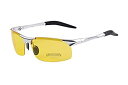 【中古】【輸入品 未使用】Wonzone Yellow Night Vision Polarized Goggles Sunglasses Unbreakable UV400 Protection Glasses Driving Fishing Golf Outdoor Sport Eyewea