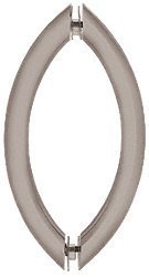 【中古】【輸入品・未使用】CRL 8%ダブルクォーテ% Brushed Nickel Crescent Style Back-to-Back Pull Handles [並行輸入品]