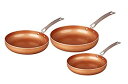 【中古】【輸入品・未使用】CONCORD 3 Piece Ceramic Coated -Copper- Frying Pan Cookware Set 201...