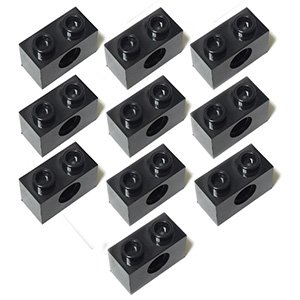 【中古】【輸入品・未使用】LEGOブロック・純正パーツ＜テクニック・ブロック＞1 x 2 with 1 Hole (10個%カンマ% Black) [並行輸入品]