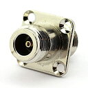 【中古】【輸入品・未使用】DGzZI 2?- Pack Nメスto NメスRF同軸アダプタwith 4-holeパネルマウントN同軸ジャックコネクタ