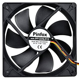 【中古】【輸入品・未使用】Pinfox 12V DC 120mm 静音冷却ファン サイレント 5Vから12V入力で変速制御 デュアルボールベアリング 3ピン PCコンピュータケース ホームシアタ