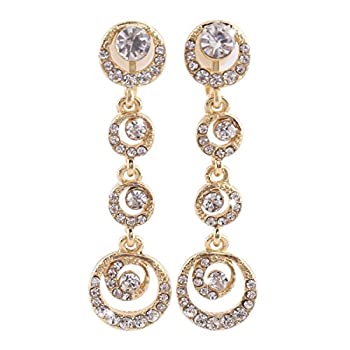 【中古】【輸入品・未使用】Grace Jun Luxuryブライダル合金ラインストーンムーン形状クリップonイヤリングno piercedの女性 【中古】【輸入品・未使用】Grace Jun Luxuryブライダル合金ラインストーンムーン形状クリップonイヤリングno piercedの女性