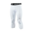 【中古】【輸入品・未使用】ARSUXEO メンズ 3/4 ランニングコンプレッションタイツ カプリパンツ K75 ホワイト Lサイズ