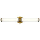 【中古】【輸入品・未使用】Kichler 45685NBRLED Indeco Vanity、2ライトLED 62ワット、天然真鍮