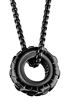 【中古】【輸入品・未使用】pamtierメンズクラシックホイールタイヤステンレススチールバイカーペンダ..