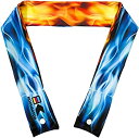 yÁzyAiEgpzKOOLGATOR CW-R-FL1 Cooling Neck Wrap-Flames Blue & Red Design