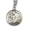 【中古】【輸入品・未使用】スターリングシルバーSaint Francis of Assisi with Birdsラウンドメダルペンダント シルバー