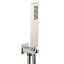 【中古】【輸入品・未使用】(Brushed Nickel) - Ownace Square Solid Brass Brushed Nickel Hand Held Shower Head With Wall Connector and 1.5M Hose Set