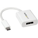 【中古】【輸入品・未使用】StarTech.com USB-C - DisplayPort変換アダプタ 4K/60Hz ホワイト Type-C(オス) - DP...