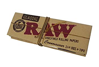 yÁzyAiEgpz3ZbgRAW 1 1/4 Connoisseur Raw natural unrefined rolling papers + TIPS 78mm ENbVbNy[p[`bvZbg [sAi]