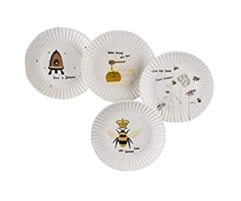 【中古】【輸入品・未使用】Busy Bees Melamine 19cm Plates - Set of Four(3)