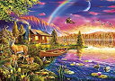 【中古】【輸入品・未使用】Buffalo Games - Lakeside Cabin - 300 Large Piece Jigsaw Puzzle