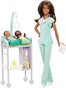 【中古】【輸入品・未使用】バービー人形Barbie Careers African American Baby Doctor Doll & Playset [並...