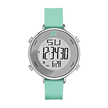 yÁzyAiEgpzSkechers Watch SR6070 Magnolia Digital Display Calendar%J}% Back Light%J}% Alarm%J}% Chronograph Stainless Steel/Green