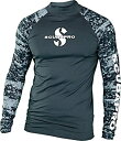 【中古】【輸入品・未使用】(Large%カンマ% Black) - ScubaPro Men's UPF 50 Short Sleeve Rash Guard