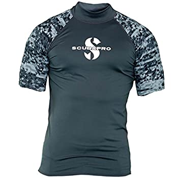 【中古】【輸入品・未使用】(Medium%カンマ% Graphite) - ScubaPro Men's UPF 50 Short Sleeve Rash Guard