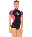 【中古】【輸入品・未使用】(Large%カンマ% Jewel) - ScubaPro Women's UPF 80 T-Flex Short Sleeve Rash Guard