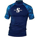 【中古】【輸入品・未使用】(2X-Large%カンマ% Aegean) - ScubaPro Men's UPF 50 Short Sleeve Rash Gu...
