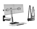 【中古】【輸入品・未使用】Ergotech fdm-lift-2-wm自由Lift Sitスタンド、壁マウント、デュアル、シルバー(2)
