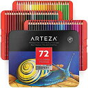 【中古】【輸入品・未使用】ARTEZA色鉛筆、72色プロフェッショナルセット、ソフトワックスベースの芯、デッサン、スケッチ、シェーディング、塗り絵に最適、缶ケース入り、