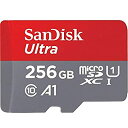 【中古】【輸入品・未使用】SanDisk microSDXC 100MB/s 256GB Ultra SD変換アダプター付属 サンディスク SDSQUAR-25...