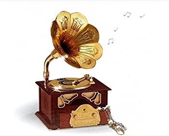 【中古】【輸入品・未使用】オルゴール SPRING COMER レトロ蓄音機タイプ 置物 インテリア ギフト 楽器..