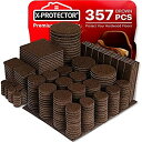 【中古】【輸入品・未使用】X-PROTECTOR 357 ピース プレミアム 巨大なパック フェルト家具パッド!多くの大きなサイズの家具の脚用フェルトパッド -...