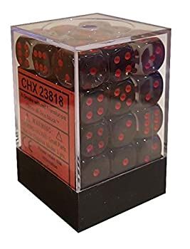 【中古】【輸入品 未使用】 Chessexダイス Chessex Dice Smoke with Red 6 Sided 12mm Dice Block by Chessex CHX23818 並行輸入品