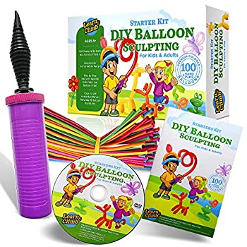 【中古】【輸入品・未使用】DIY Balloon Animal Making Starting Kit%カンマ% Create 30 + Sculptures - 100 Balloons%カンマ% Pump%カンマ% How to DVD%カンマ% Instruction Book%カンマ%