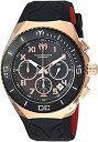 【中古】【輸入品・未使用】Technomarine メンズ 「マンタ」クォーツ ステンレススチールとシリコン カジュアルウォッチ ローズゴールド、ブラック。