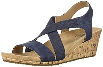 【中古】【輸入品・未使用】LifeStride レディース メキシコ ウェッジサンダル US サイズ: 8 Wide カラー: ブルー