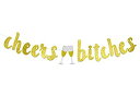 【中古】【輸入品・未使用】Cheers Bitchesゴールドキラキラバナー、Bachelorette /婚約/ブライダルシャワー/ 21st 30th誕生日パーティーデコレーション