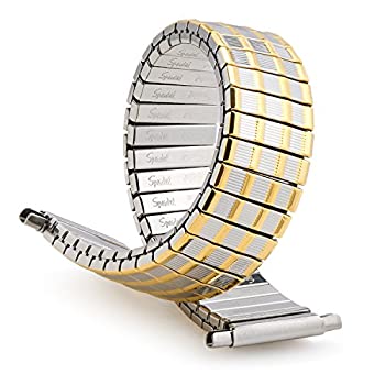 【中古】【輸入品・未使用】Speidel Men 'sステンレススチール快適ストレッチWatchバンド、デュアルト..