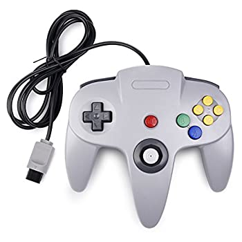 【中古】【輸入品・未使用】クラシックN64コントローラー、レトロ有線ゲームパッドコントローラジョイスティック互換N64システムビデオゲームコンソールグレー