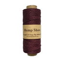 【中古】【輸入品・未使用】【HEMP SHOW】Hemp twine メルヘンアート ヘンプトゥワイン細タイプ/太さ:約0.5mm (指定外繊維Hemp100%) 120m巻 (赤ワインBourbon レッド) [並行