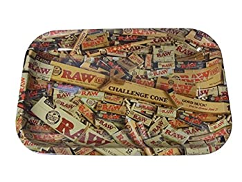 【中古】【輸入品・未使用】RAW ロウ ローリングトレイ RAW MIXデザイン スモールサイズ Rolling Tray Metal Small たばこトレー [並行輸入品]