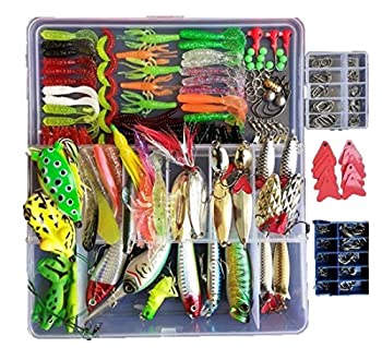 【中古】【輸入品 未使用】Lyu Bao 275PCS Fishing Lures Set Tackle including Crankbaits カンマ Spinnerbaits カンマ Plastic worms カンマ Jigs カンマ Topwater Lures Hook fo