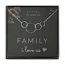 【中古】【輸入品・未使用】EFYTAL ネックレス スターリングシルバー 4つのサークルファミリーI Love Usネックレス 母 父 2 キッズ 母の日 ジュ...