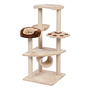 【中古】【輸入品・未使用】IRIS Three Tier Plush Cat Tree%カンマ% Beige 141［並行輸入］