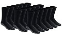 【中古】【輸入品・未使用】Dickies (ディッキーズ) 湿気コントロールクルーソックス メンズ Dri-tech マルチパック US サイズ: Shoe Size: 6-12 カラー: ブラック(4)